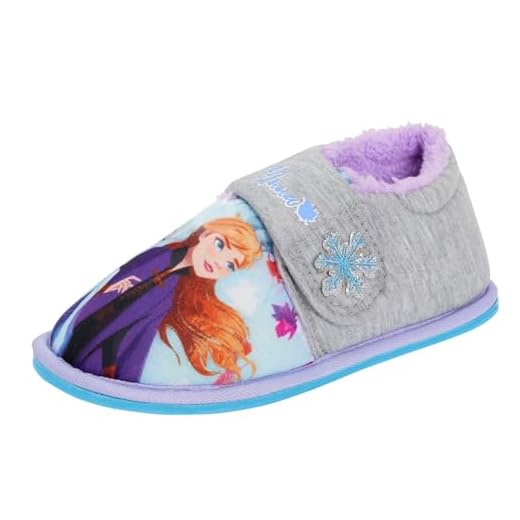 Disney Frozen - Zapatillas con luces intermitentes para niñas, Elsa Anna para niños, gris, 25 EU