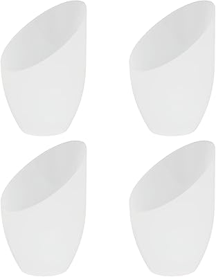 VANZACK Lampshade Horseshoe, Plastic Lampshade Replacement White Lamp Shade Cover Light Cover for Stand up Lamp Bedroom Light , 4 Pieces