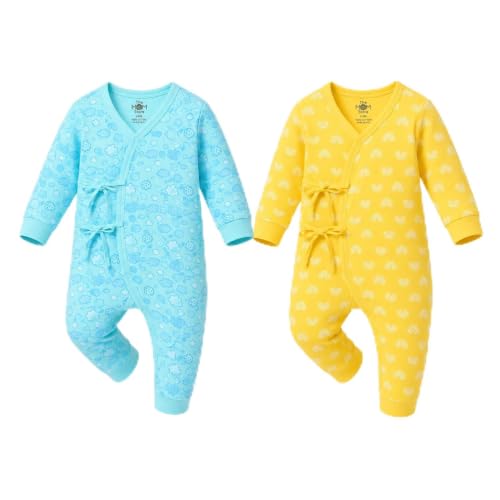 Image of The Mom Store Baby Romper Jabla Style Combo For Boys And Girls | Cotton | Soft Infant Bodysuit | Trendy Stylish Sleepwear For Newborn Baby | Printed | Unisex Comfortable Everyday Baby Wear