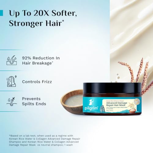 Pilgrim Unscented Korean Rice Water & Collagen Hair Mask - 200ml - Image 4