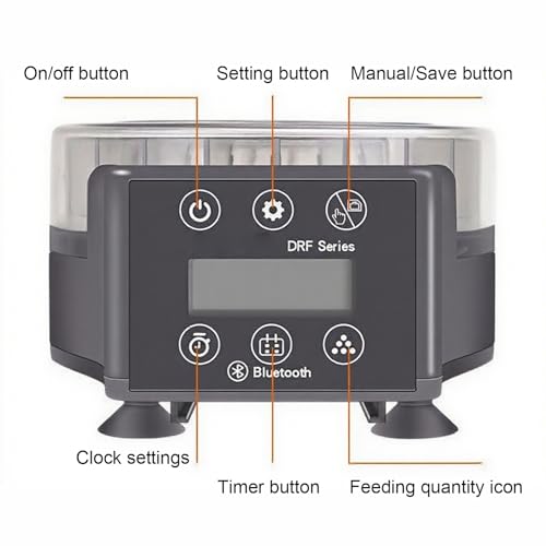 Alimentador de peces para evitar sobrealimentación con control ajustable 6 niveles 8