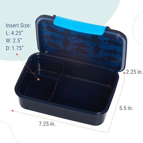 Image of Wildkin Reusable Food Container for Kids - Airtight, Leak Resistant, Dishwasher Safe - Sharks
