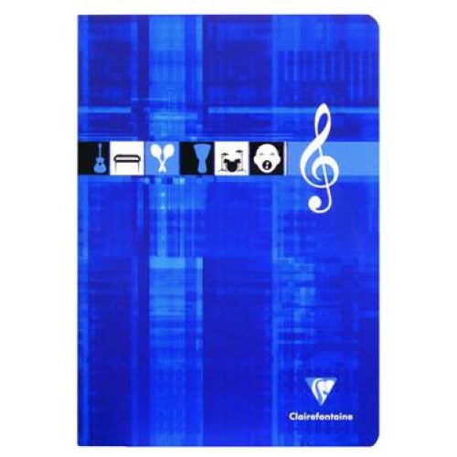 Lot de 10 Cahier Musique Metric A4, 48p./24 feuilles 90 g/m² piquées, ligné + 10 portées