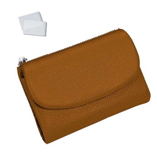 Joyfullygo Wallet, Unisex Pebble Leather Wallet, Genuine Leather Coin Purse with With Rfid Anti-Theft Protection (J)