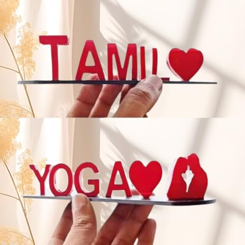 CraffBase 3D Dual Name Plate Valentine Christmas Couple Gift