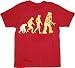 The Big Bang Theory Robot Evolution Red T-shirt Tee (Large)