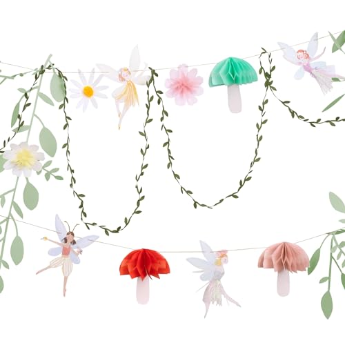 Meri Meri Fairy Garland - 10' Party Garland with Excess Cord for Fairy Party Decorations