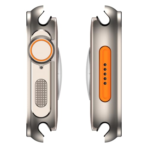 Image of 2 in 1 Metal Rugged Case Compatible with Apple Watch Series 6 5 4 SE 44mm Shockproof Protect Bumper case with Back Cover Full Protection (Titanium,44mm)