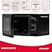 SHARP R200BKW Solo-Mikrowelle, 800 W, 5 Leistungsstufen, Timer von 35 Minuten bis 00 Sekunden, gewichtgesteuertes Auftauen, Energiesparmodus, Schwarz, 20 l, Glasdrehteller 25,5 cm