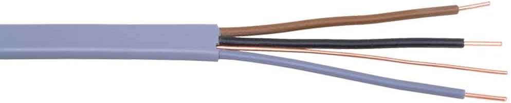 1.5mm 3 Core and Earth Flat Cable 100M 6243Y BASEC Approved Harmonised BS6004