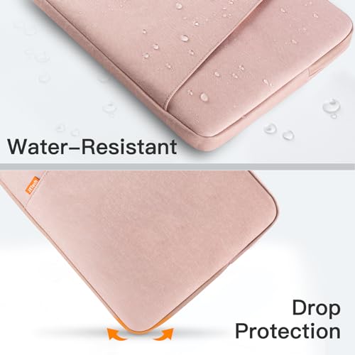 Image of JETech Laptop Sleeve for 13-14Inch MacBook Neo (A18 Pro), MacBook Air /Pro (M1-M5) 2020-2026, 13-13.6 Inch Notebook, Waterproof Shock Resistant Bag Case with Accessory Pocket (Rose Gold)
