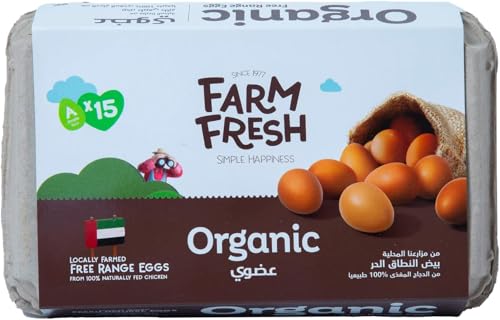Farm Fresh Organic Eggs 15 Pcs Brown