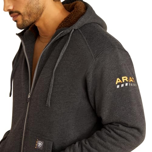 ARIAT Men's Rebar All-Weather Sherpa-Lined Full Zip Hoodie4