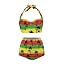 Jamaican Flag Colorful Palm Trees Printed