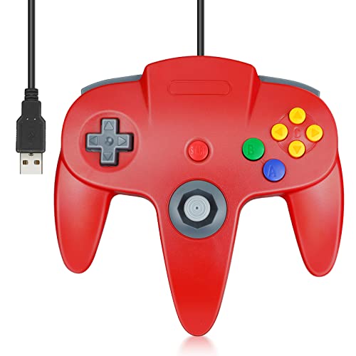 La Mejor review de Retropié raspberry pi para comprar hoy. 23 FISUPER Wired USB N64 Controller, Classic Video Game Controller USB Gamepad for Windows PC MAC Raspberry PI Retropie (Red)