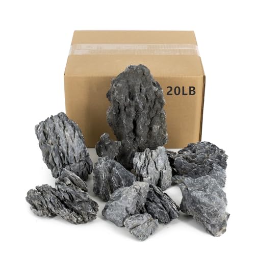 ChaoLeHo Seiryu Stone Natural Stone Rocks Fish Tank Decor Rocks for Aquariums Landscaping Model Tank...