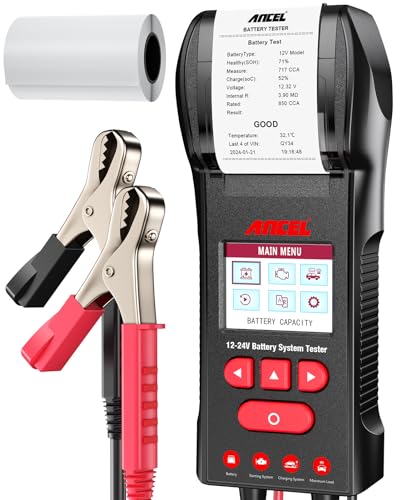 ANCEL BST600 Car Battery Tester with Printer - 12V/24V...