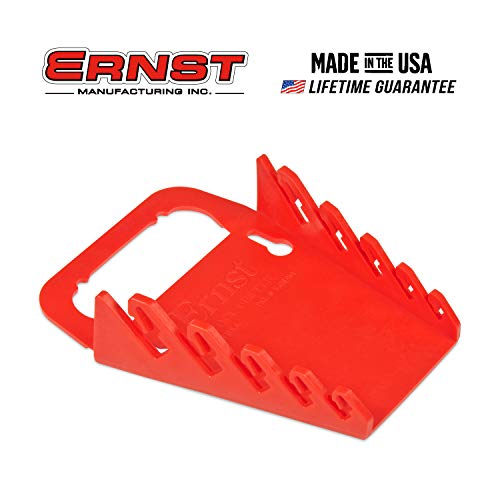 Image of Ernst Manufacturing Gripper Wrench Organizer, 5 Tool, Red