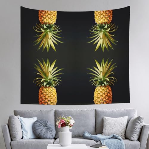 Tapiz para colgar en la pared DUWAA de 60x51 pulgadas, decoración de piña para sala de estar