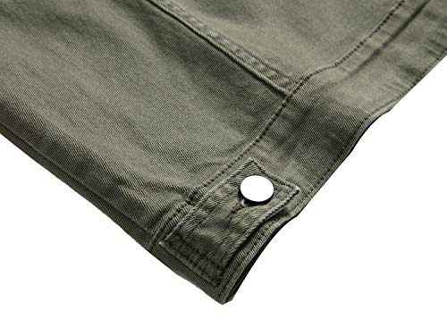 Image of Mens Denim Jacket Ripped Slim Jean Jacket Coat for Men