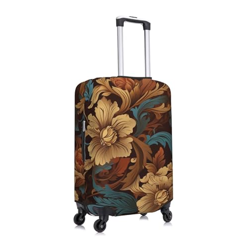 Travel Luggage Cover Anti-Scratch Suitcase Cover Protector Elastic Thicken Luggage Protector Washable Baggage Covers Set of ornate floral Suitcase Sleeve Fit 18-32 Inch Luggage Medium3
