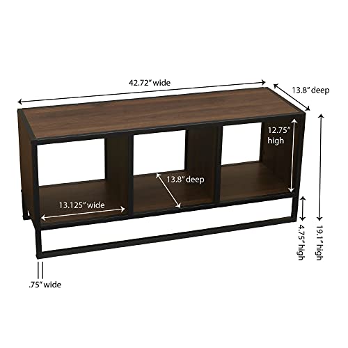 Household Essentials Walnut Cubby Coffee Table #TOP2