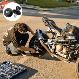 2 Stück 8 MM Schrauben Bobbins Montageständer Racingadapter, Racing Adapterrollen, M8*1,25 Bobbins Schwingenschutz Ständer Bobbins Spool Racingadapter für S1000RR Honda Kawasaki Suzuki - Schwarz