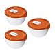 Rotho Micro Clever Mikrowellen-Schüssel 3er-Set mit Deckel und Ventil