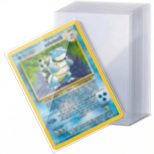 500 Pezzi Buste Proteggi Carte, Trasparenti Bustine Carte 66 X 92 MM 0,1MM Tasche Vuote per Carte Da Collezione Pokemon Magic