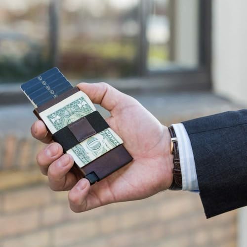 Card Holder Wallet Pop Up Credit Card Wallet RFID Blocking Credit Card Holder Leather Credit Card Wallet for Man Minimalist Card Wallet Auto Pop Up Card Holder Small Wallet for Men(Black)3