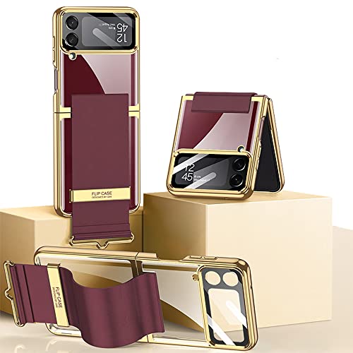 Étui de dragonne pour Samsung Galaxy Z Flip 4 5G avec protection d'écran en verre