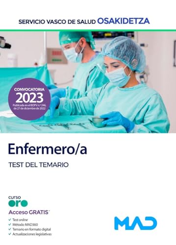 Enfermero-a de Osakidetza-Servicio Vasco de Salud. Test del Temario General
