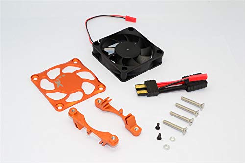 GPM for TRAXXS 1/5 X-MAXX 6S/8S Monster Truck Aluminium Motor HEATSINK with Cooling Fan - 1 Set (Ora