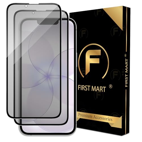 Image of FIRST MART Military-Grade Matte Anti-Glare Tempered Glass for iPhone 17e, iPhone 16e and 14 (6.1 Inch) With Installation Kit | Edge to Edge Coverage |Anti Glare, Bubble-Free [2 Pack]