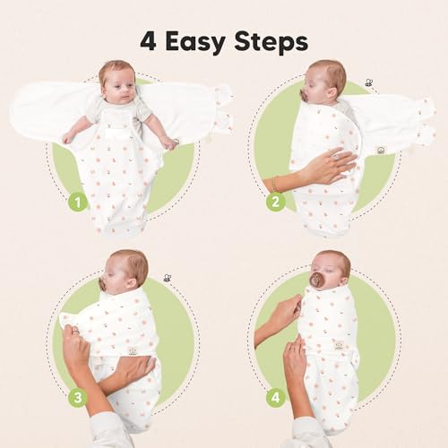 Image of Baby Swaddle Sleep Sacks with Zipper - 3-Pack Swaddles for Newborns 0-3 Months, Infant, Baby Girls, Boys, Soft & Durable Newborn Sleep Sack, Easy Diaper Change Swaddling Blanket (Butterflies, OS)