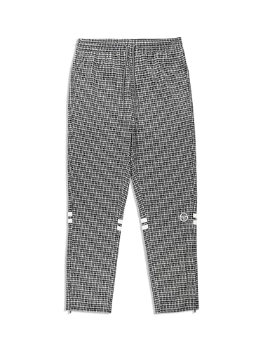 Sergio Tacchini Men's Dallas Houndstooth Track Pant- Black Beauty
