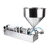 Pneumatic Liquid Paste Filling Machine 50-500ml Volume Paste Liquid Filling Machine 40l Hopper Semi-Automatic Pneumatic Paste Filling Machine For Cream Shampoo Liquids