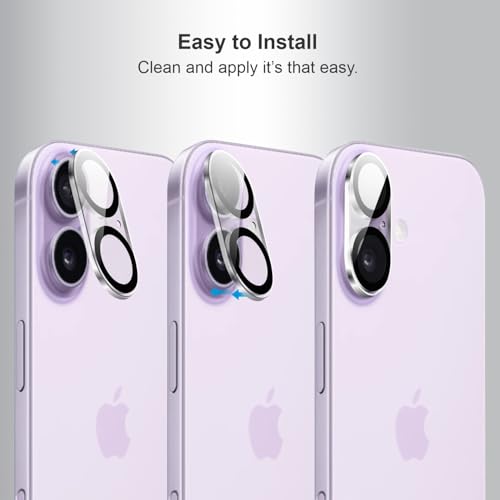 Image of SupCares Premium Camera Lens Protector Tempered Glass Compatible For iPhone 17 With Installation Kit | Edge to Edge Coverage | Transparent | Pack of 2