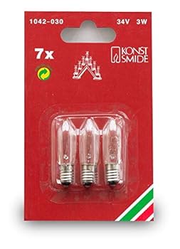 Konstsmide Ersatzbirne 3er-Blister klar 34V 3W E10 Schraubgewinde - 1042-030