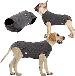Emwel Medium Dog Recovery Suit Recovery Shirt Abdominal Wound Protector for Medium Dogs Puppy Medical Surgical Clothes