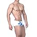 Mens Swimsuit Briefs Padded Swimwear Printe Male Sexy Fashion Swimming Bikini Board Beach Surfing Swim Trunks (Blue,Tag XXL (US XL),)