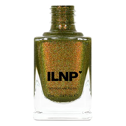 Image of ILNP Legacy - Olive-Yellow Holographic Nail Polish, Ultra Distinct, Chip Resistant, Non-Toxic, Vegan, Cruelty Free