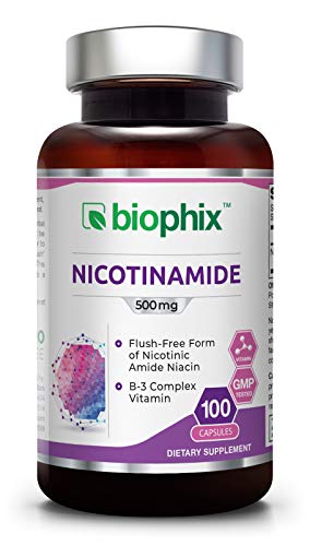 *Flash Sale* B3 Nicotinamide 500 mg 100 Capsules - Natural Flush-Free Vitamin Formula
