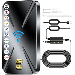 2024 Upgraded TV Antenna Indoor, 1200+ Miles Range Digital Antenna for Smart TV Indoor, HD Antenna for TV Local Channels with Amplifier, Outdoor Antenna Support 8K 4K 1080p All TVs -38FT Coax Cable