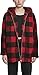 Produktbild Urban Classics Damen Ladies Hooded Oversized Check Sherpa Jacket Jacke, Mehrfarbig (Firered/Blk 01440), Small (Herstellergröße: S)