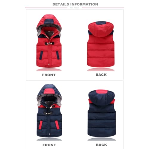 Children's Sleeveless Down Jacket Winter Hooded Coats Jacket Puffer Vest4