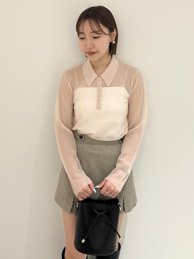 未使用新品タグ付きスナイデル　シアーポロニット Amazon | [スナイデル] シアーポロニット SWNT245126 レディース IVR