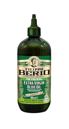 Filippo Berio Squeezable Extra Virgin Olive Oil 500ml – Premium Olive Oil with Easy-Squeeze Spout, Ideal for Cooking & Dressing