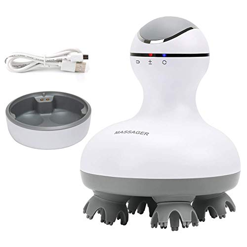 Electric Scalp Head Massager, MANLI Handheld Hair Massager Rechargeable IPX7 Waterproof with 4