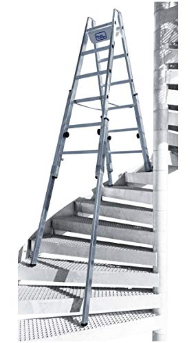 Preisvergleich Produktbild ILLER-LEITER Geis&Knoblauch Treppenhausleiter 61405 MultiFT 2x5 Sprossen Sprossenleiter 4039665012390